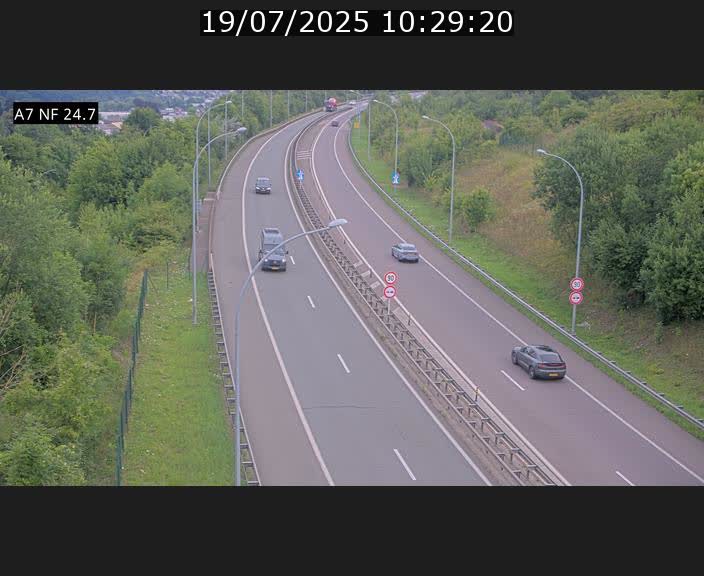 Caméra trafic Luxembourg - A7, Schieren direction Mersch