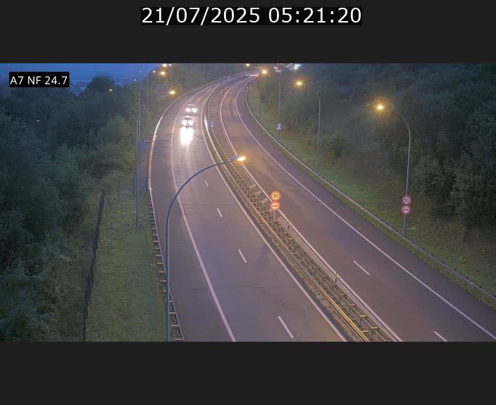 Caméra trafic Luxembourg - A7, Schieren direction Mersch