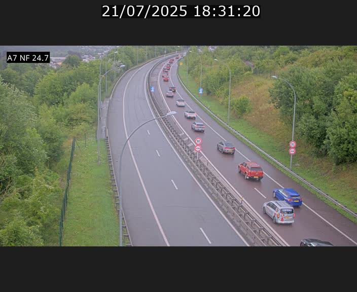 Caméra trafic Luxembourg - A7, Schieren direction Mersch