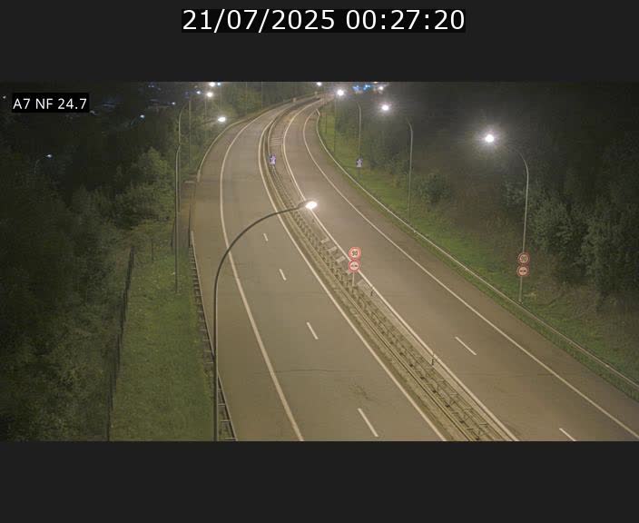 Caméra trafic Luxembourg - A7, Schieren direction Mersch