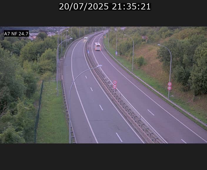 Caméra trafic Luxembourg - A7, Schieren direction Mersch