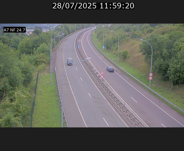 Caméra trafic Luxembourg - A7, Schieren direction Mersch