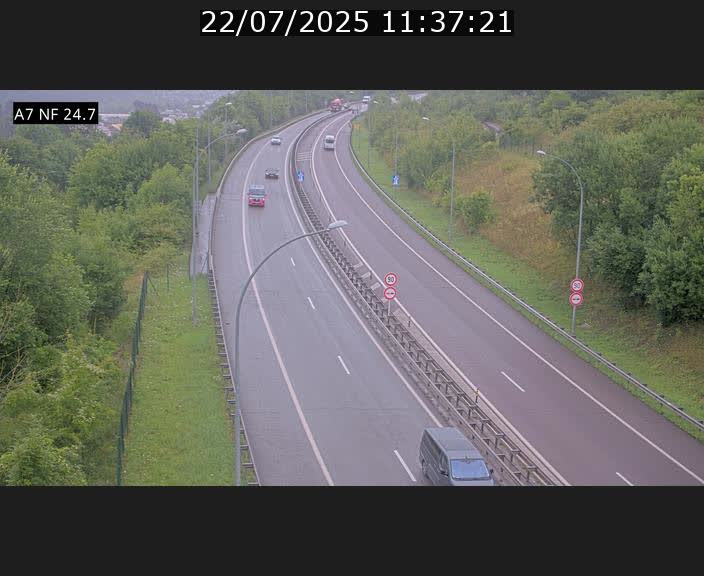 Caméra trafic Luxembourg - A7, Schieren direction Mersch