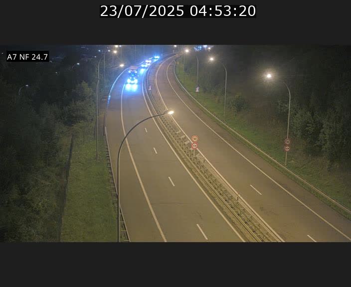 Caméra trafic Luxembourg - A7, Schieren direction Mersch
