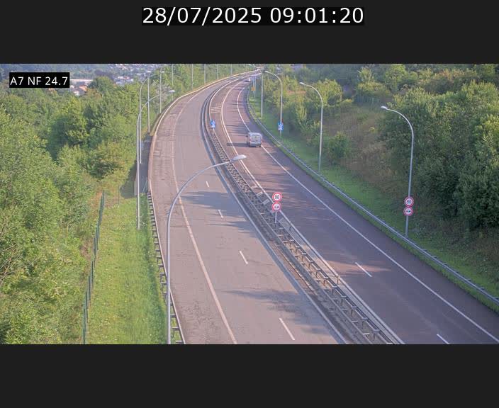 Caméra trafic Luxembourg - A7, Schieren direction Mersch