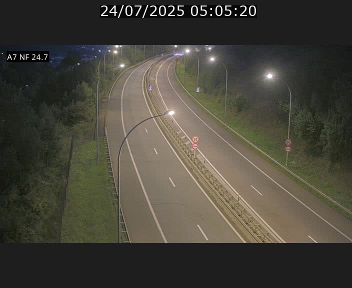 Caméra trafic Luxembourg - A7, Schieren direction Mersch