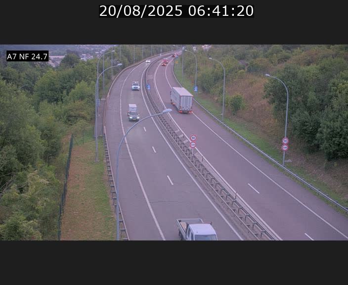 Caméra trafic Luxembourg - A7, Schieren direction Mersch