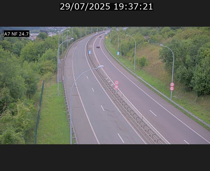 Caméra trafic Luxembourg - A7, Schieren direction Mersch