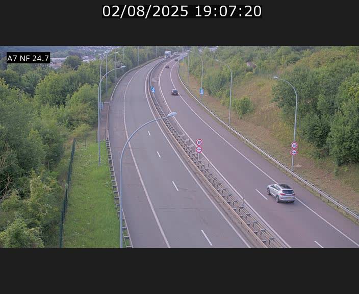 Caméra trafic Luxembourg - A7, Schieren direction Mersch