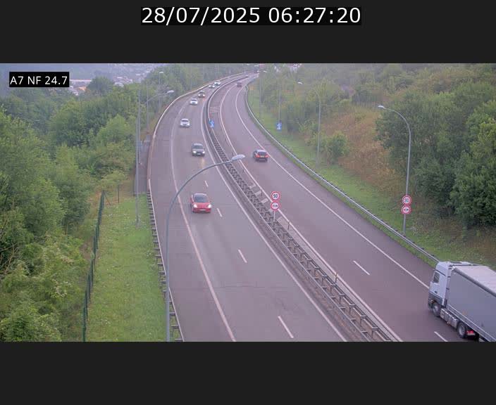 Caméra trafic Luxembourg - A7, Schieren direction Mersch