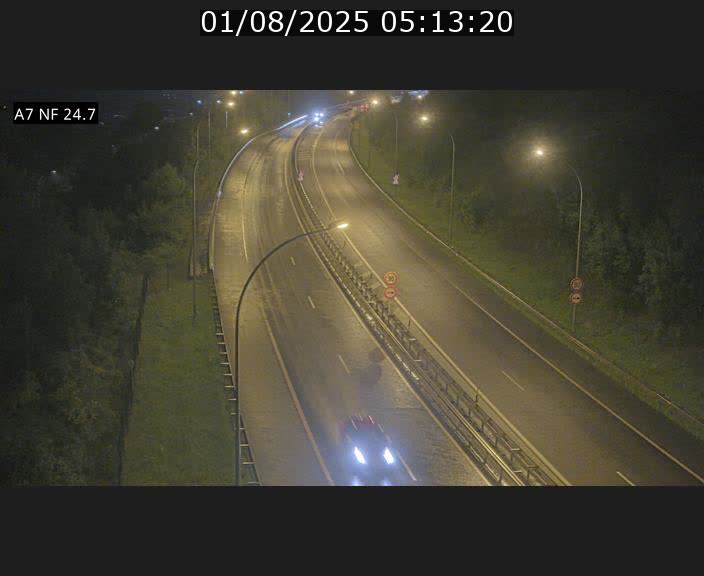 Caméra trafic Luxembourg - A7, Schieren direction Mersch