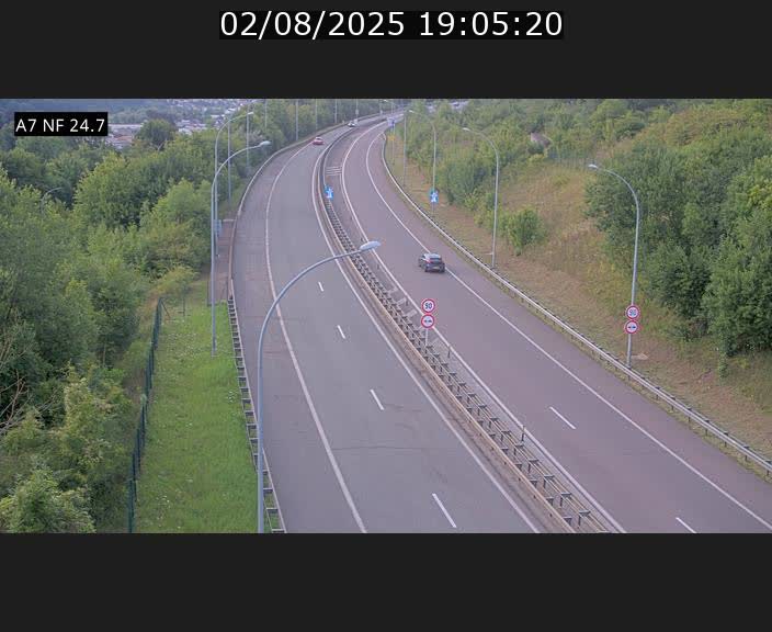 Caméra trafic Luxembourg - A7, Schieren direction Mersch