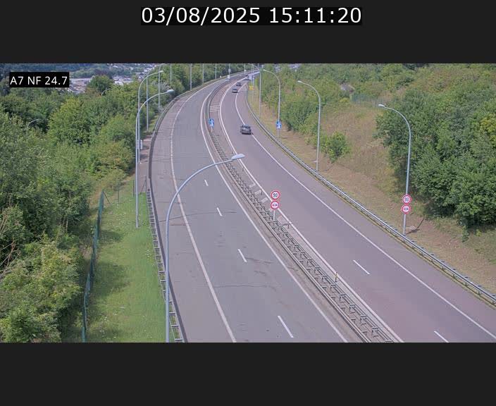 Caméra trafic Luxembourg - A7, Schieren direction Mersch