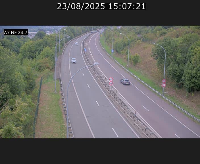 Caméra trafic Luxembourg - A7, Schieren direction Mersch