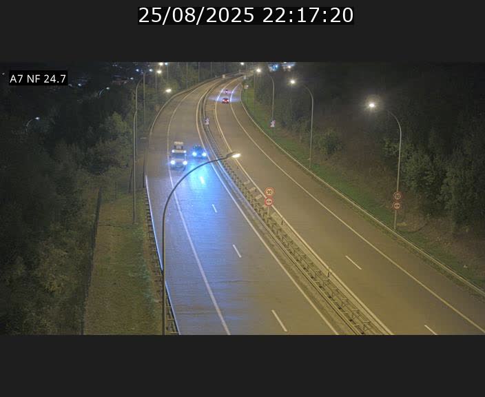 Caméra trafic Luxembourg - A7, Schieren direction Mersch