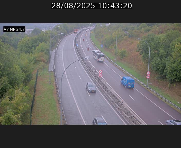 Caméra trafic Luxembourg - A7, Schieren direction Mersch
