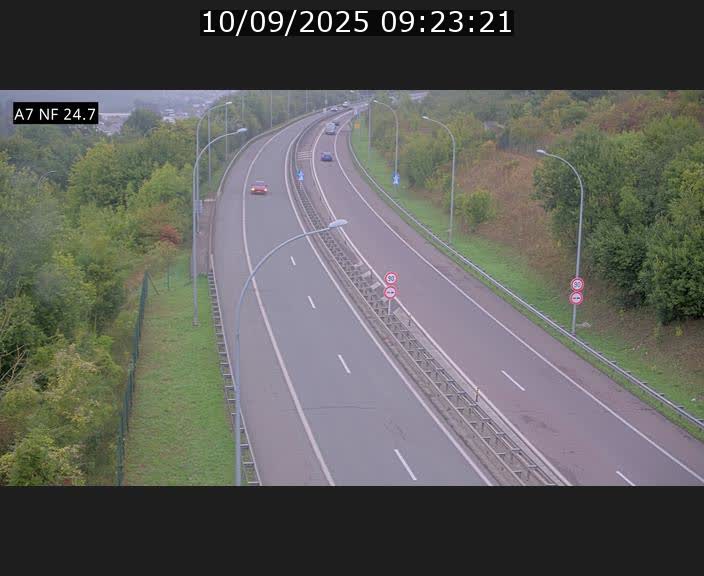 Caméra trafic Luxembourg - A7, Schieren direction Mersch