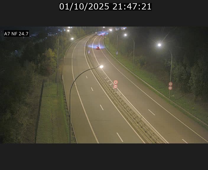 Caméra trafic Luxembourg - A7, Schieren direction Mersch