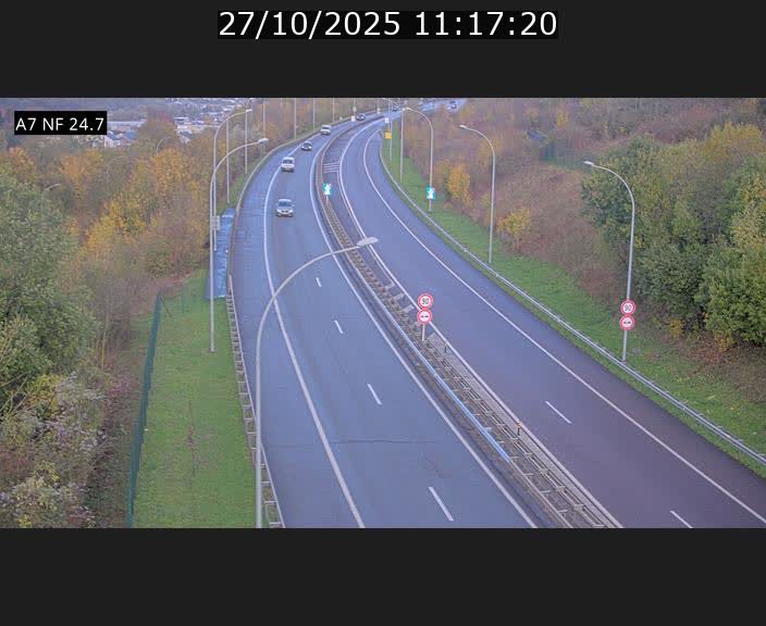 Caméra trafic Luxembourg - A7, Schieren direction Mersch