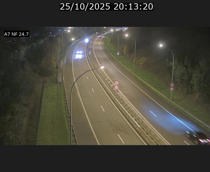 Caméra trafic Luxembourg - A7, Schieren direction Mersch