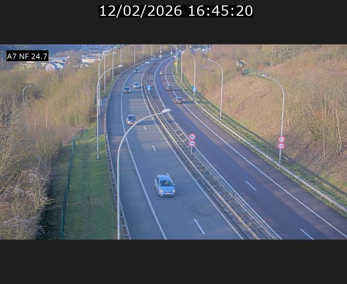Caméra trafic Luxembourg - A7, Schieren direction Mersch