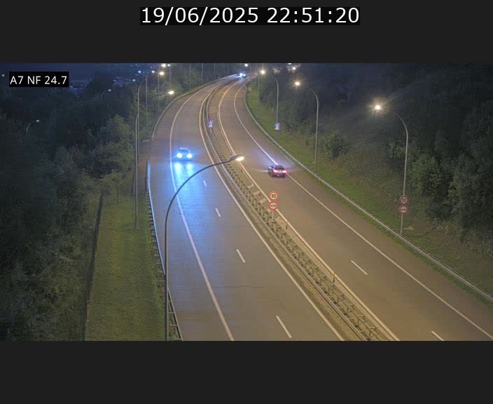 Caméra trafic Luxembourg - A7, Schieren direction Mersch