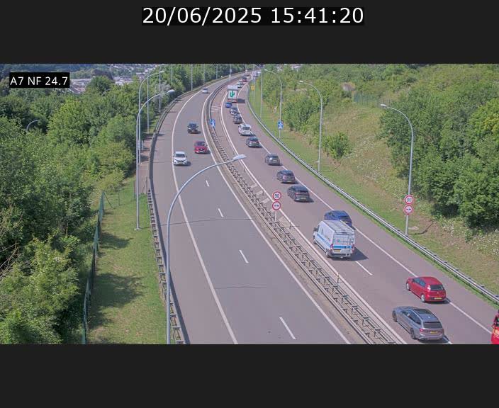 <h2>Caméra trafic Luxembourg - A7, Schieren direction Mersch</h2>