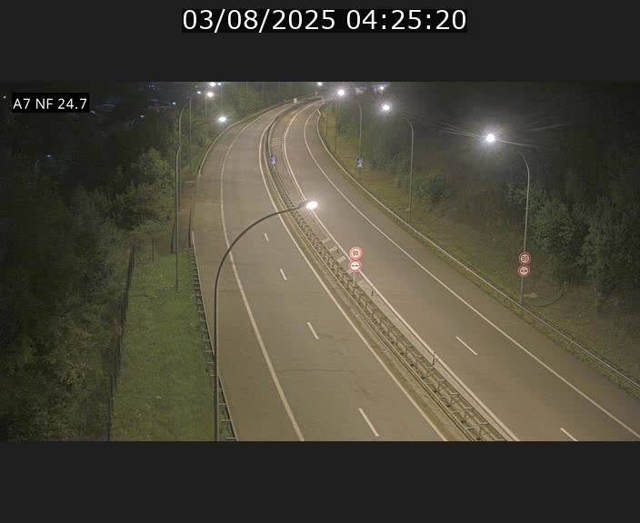 Caméra trafic Luxembourg - A7, Schieren direction Mersch