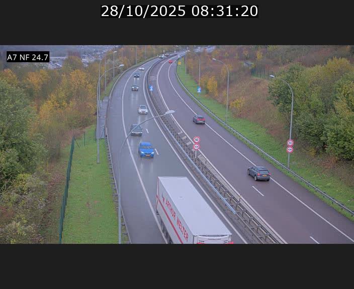 <h2>Caméra trafic Luxembourg - A7, Schieren direction Mersch</h2>