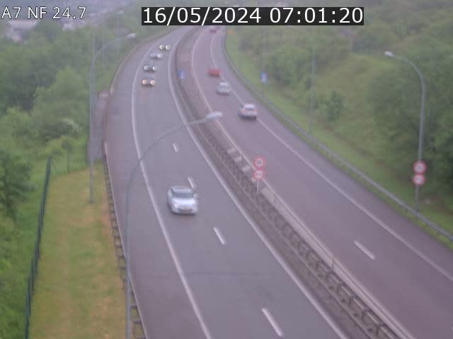 Caméra trafic Luxembourg - A7, Schieren direction Mersch
