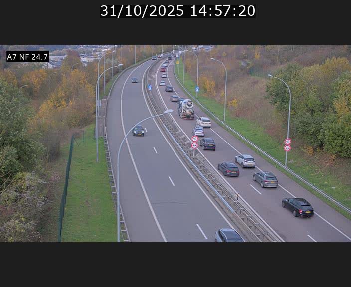 <h2>Caméra trafic Luxembourg - A7, Schieren direction Mersch</h2>
