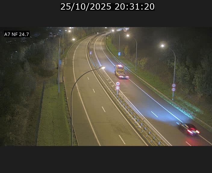 Caméra trafic Luxembourg - A7, Schieren direction Mersch