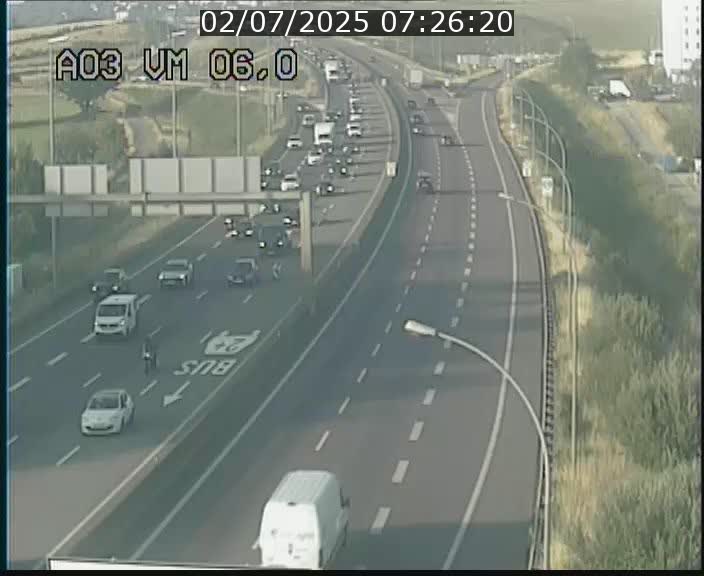 <h2>Traffic live webcam Luxembourg Aire de Berchem - A3 - BK 6 - direction France</h2>