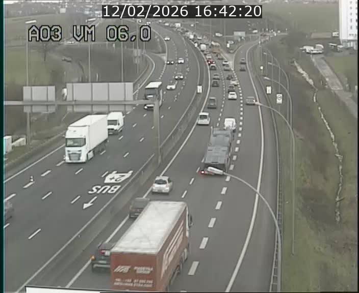 <h2>Traffic live webcam Luxembourg Aire de Berchem - A3 - BK 6 - direction France</h2>
