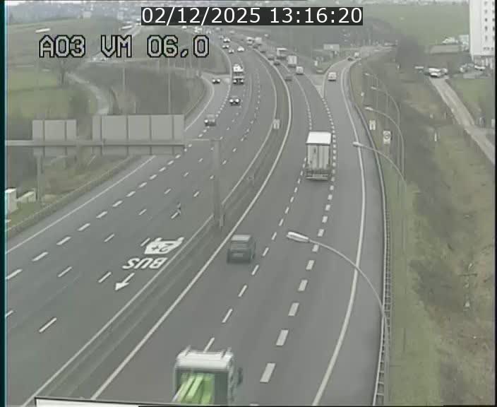 <h2>Traffic live webcam Luxembourg Aire de Berchem - A3 - BK 6 - direction France</h2>