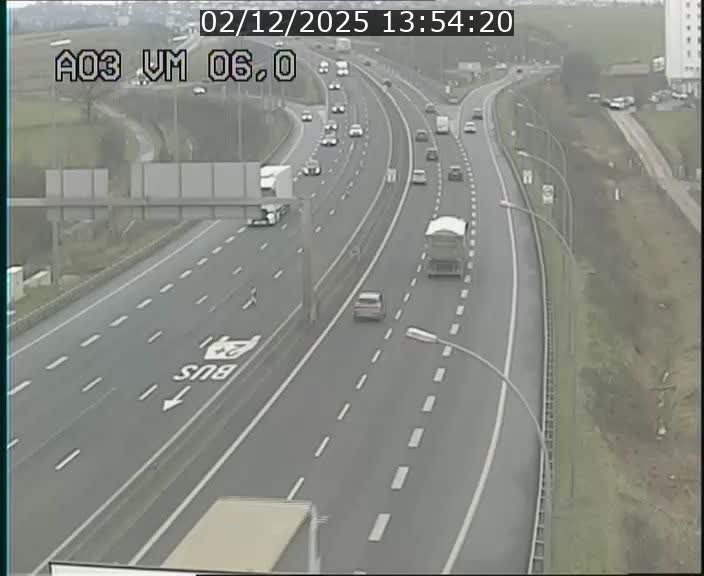 <h2>Traffic live webcam Luxembourg Aire de Berchem - A3 - BK 6 - direction France</h2>