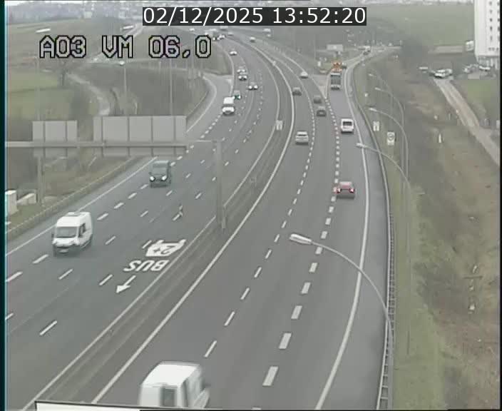 <h2>Traffic live webcam Luxembourg Aire de Berchem - A3 - BK 6 - direction France</h2>