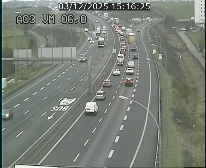 <h2>Traffic live webcam Luxembourg Aire de Berchem - A3 - BK 6 - direction France</h2>