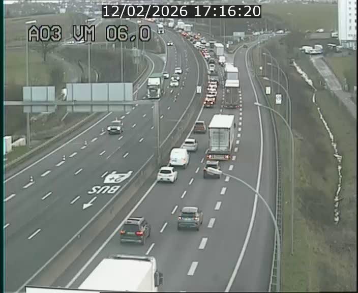 <h2>Traffic live webcam Luxembourg Aire de Berchem - A3 - BK 6 - direction France</h2>