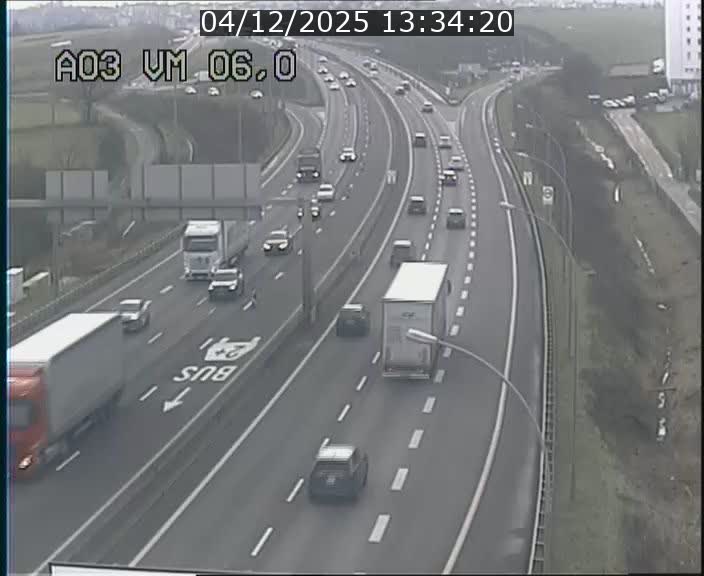 <h2>Traffic live webcam Luxembourg Aire de Berchem - A3 - BK 6 - direction France</h2>