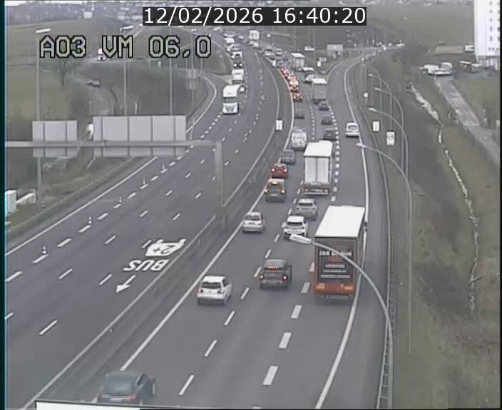 <h2>Traffic live webcam Luxembourg Aire de Berchem - A3 - BK 6 - direction France</h2>