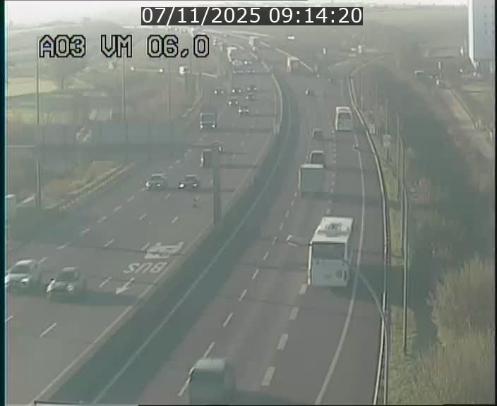 <h2>Traffic live webcam Luxembourg Aire de Berchem - A3 - BK 6 - direction France</h2>