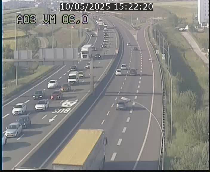 <h2>Traffic live webcam Luxembourg Aire de Berchem - A3 - BK 6 - direction France</h2>