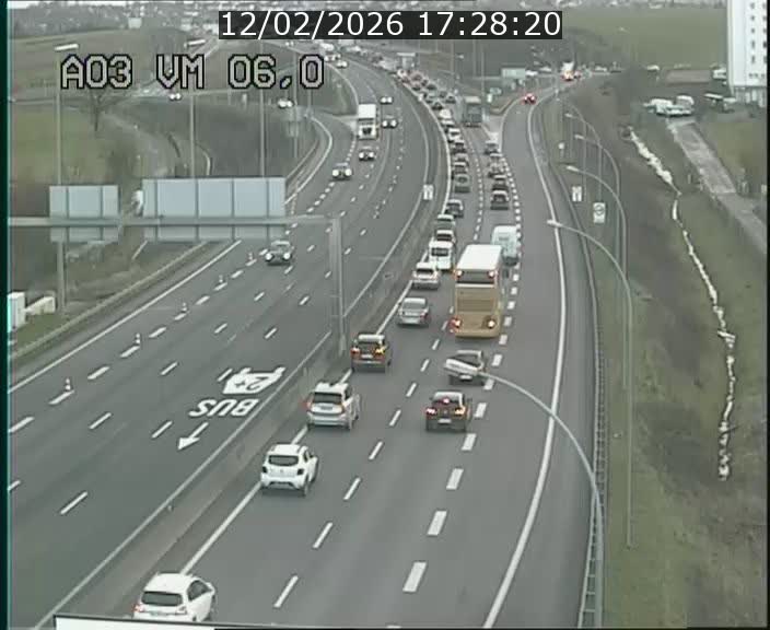 <h2>Traffic live webcam Luxembourg Aire de Berchem - A3 - BK 6 - direction France</h2>