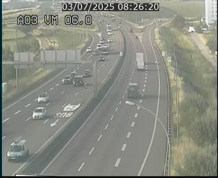 Traffic live webcam Luxembourg Aire de Berchem - A3 - BK 6 - direction France