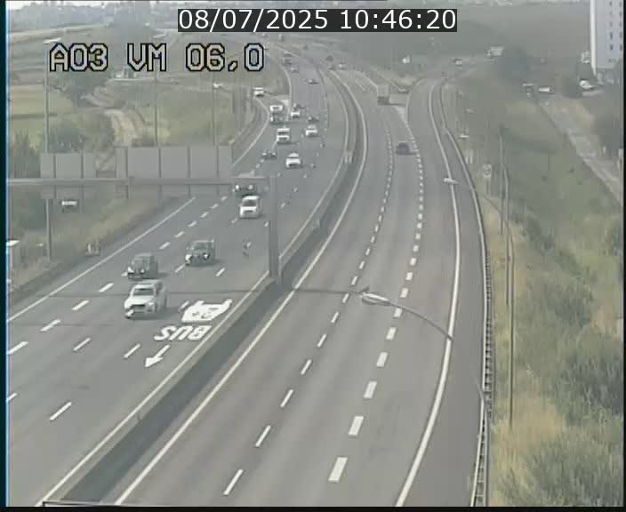 Traffic live webcam Luxembourg Aire de Berchem - A3 - BK 6 - direction France
