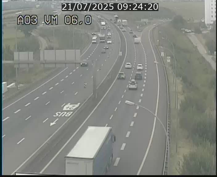 Traffic live webcam Luxembourg Aire de Berchem - A3 - BK 6 - direction France