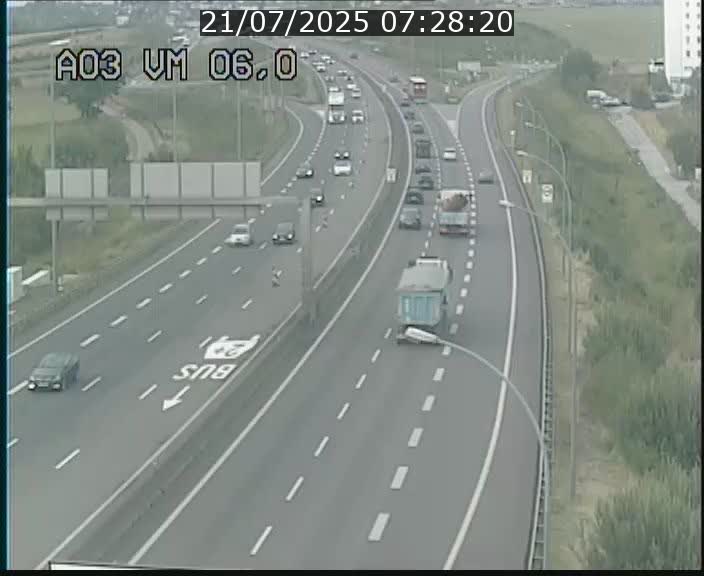 Traffic live webcam Luxembourg Aire de Berchem - A3 - BK 6 - direction France
