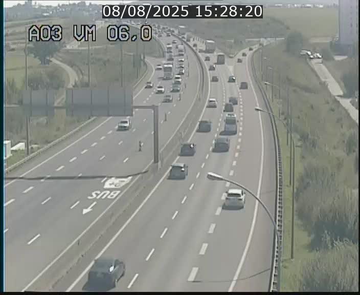 Traffic live webcam Luxembourg Aire de Berchem - A3 - BK 6 - direction France