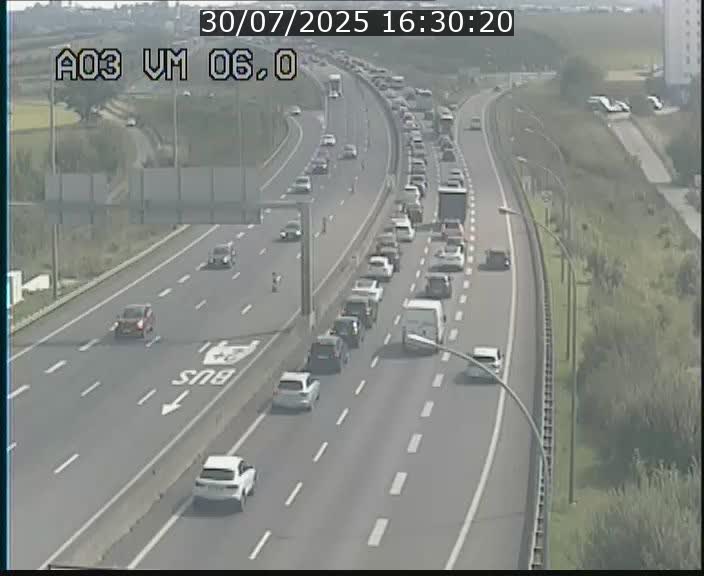 Traffic live webcam Luxembourg Aire de Berchem - A3 - BK 6 - direction France